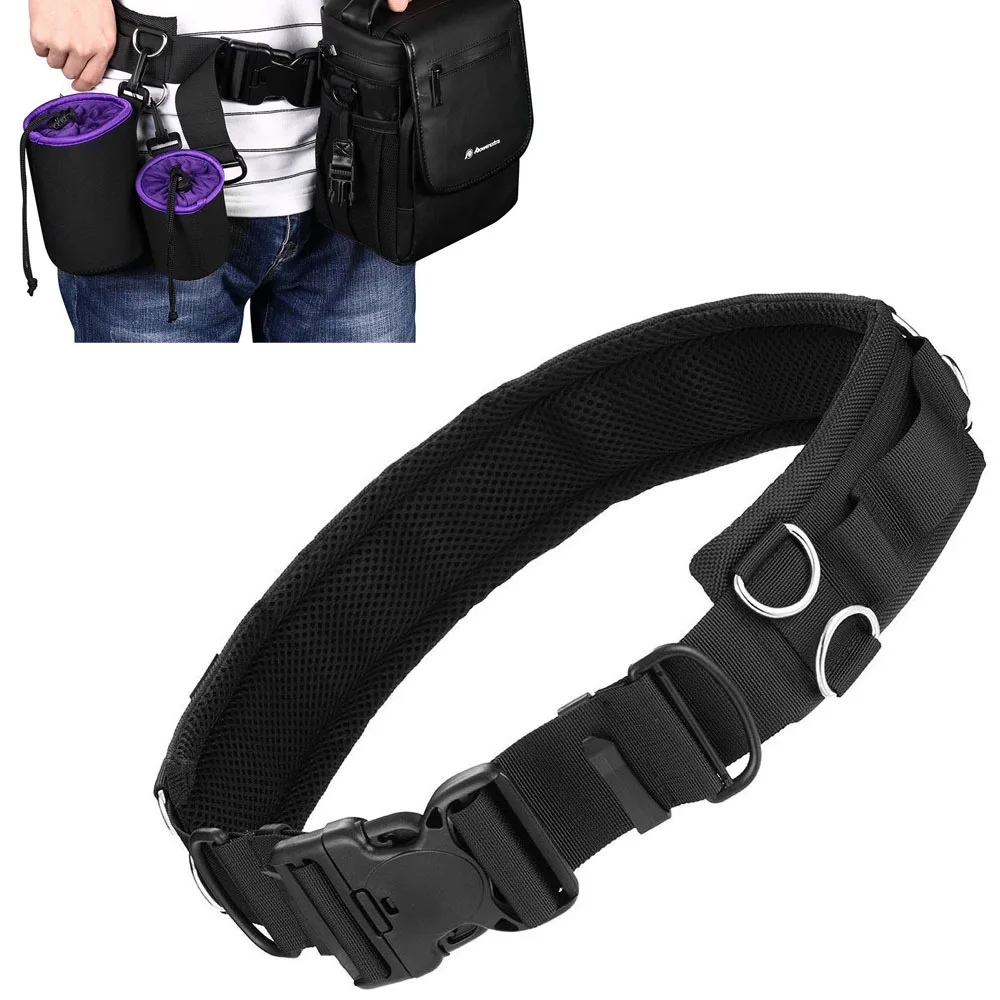 

Photo Adjustable Black Strap DSLR Padded Camera Waist Belt Holder for Canon Nikon Olympus Sony Pentax Panasonic