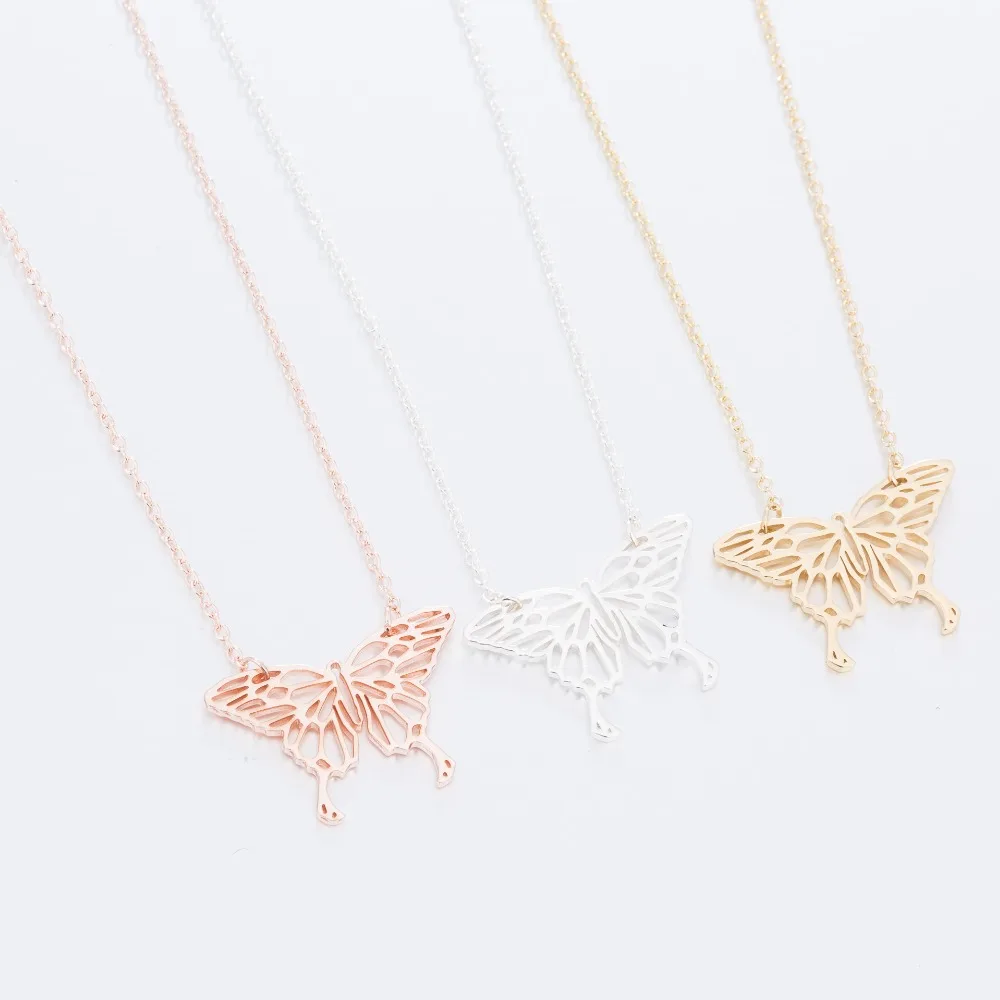 2-Daisies-Origami-Butterfly-Necklace-Geometric-Animal-Pendant-Necklaces-Insect-Butterfly-Decoration-Choker-Animal-Jewelry