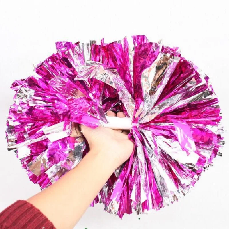 2 Pompones De Animadora De Plástico - Colores Brillantes, Para Partidos, Fiestas Y Coreografías