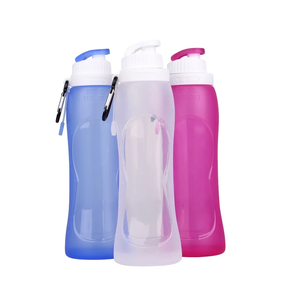 500 мл креативная Складная Силиконовая Спортивная бутылка для воды, экологичный пластиковый велосипед, моя бутылка для кемпинга и путешествий