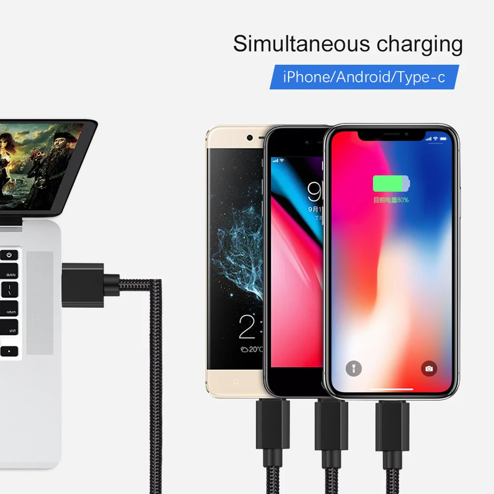 3 في 1 كابل يو اس بي للهاتف المحمول المصغّر usb نوع C كابل الشاحن ل فون X 8 7 6 S9 S8 كابل شحن مايكرو شاحن يو اس بي الحبل 3 في 1 كابل يو اس بي للهاتف المحمول المصغّر usb نوع C كابل الشاحن ل فون X 8 7 6 S9 S8 كابل شحن مايكرو شاحن يو اس بي الحبل