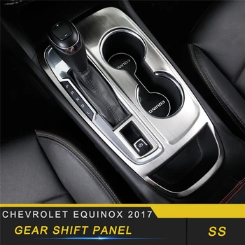 

For Chevrolet Equinox 2017 Car Styling Cup Holder Gear Shift Panel Cover Frame Trim Sticker Interior Accessories