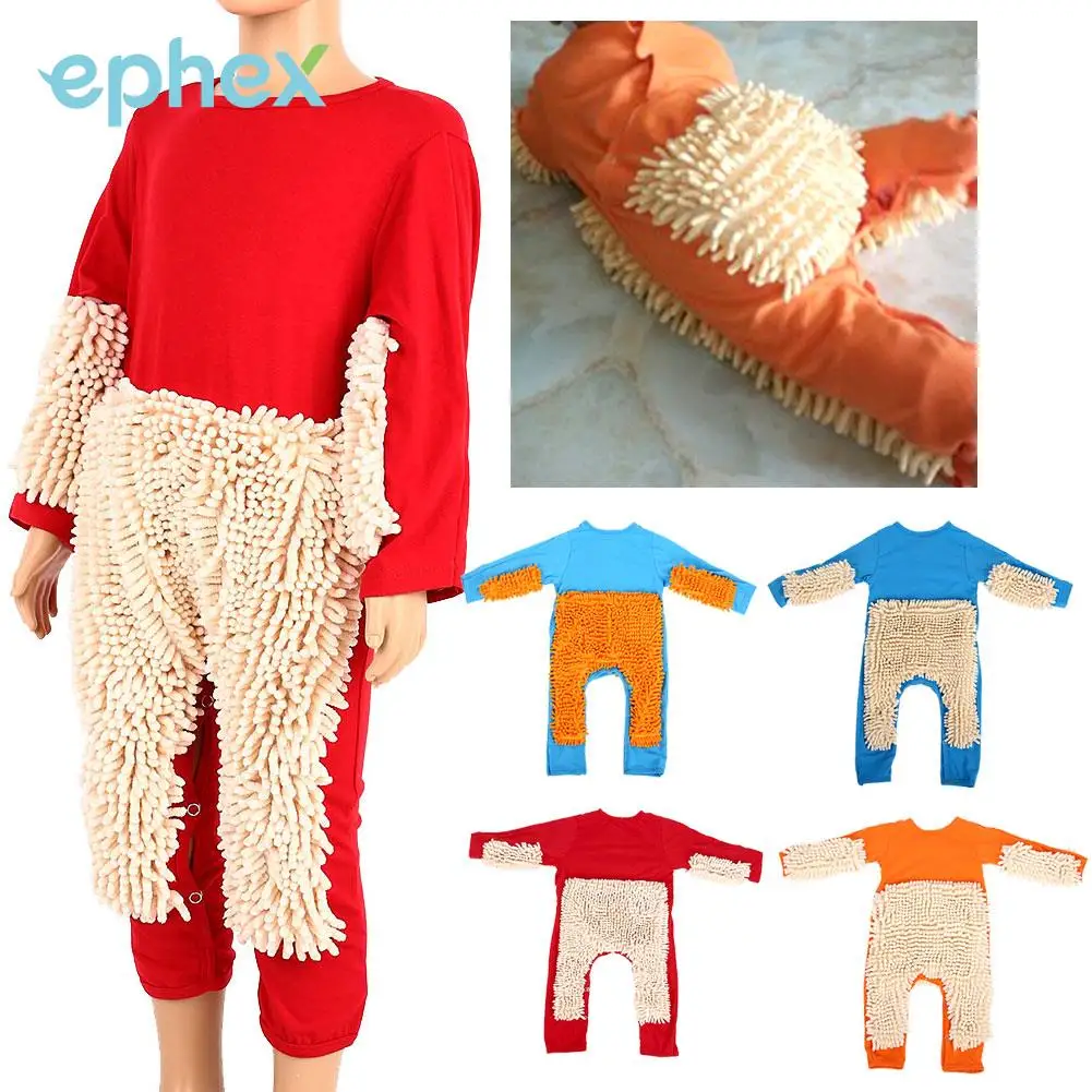 Baby Mop Clothes Unisex Newborn Mop Clothes 4 Colors Homewear Infant