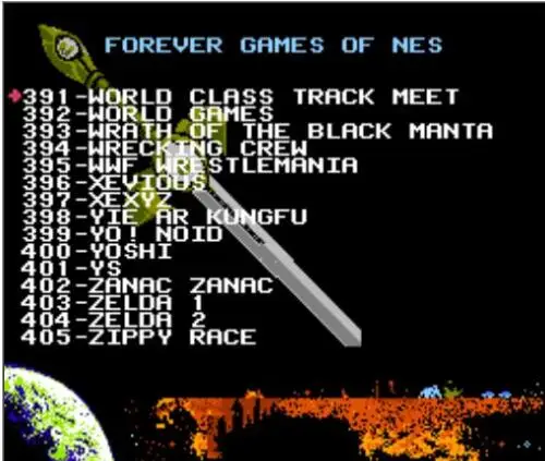 Игровой картридж FOREVER GAMES OF NES 405 в 1 для консоли NES, игровой Картридж с 72 контактами