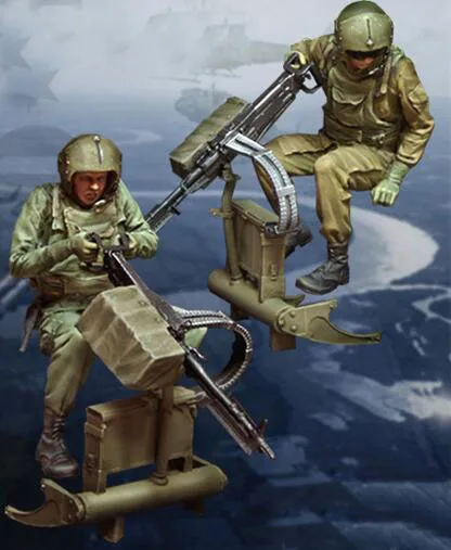 

1/35 Resin Kits Vietnam War US Army With Machine Gun 2pcs/set
