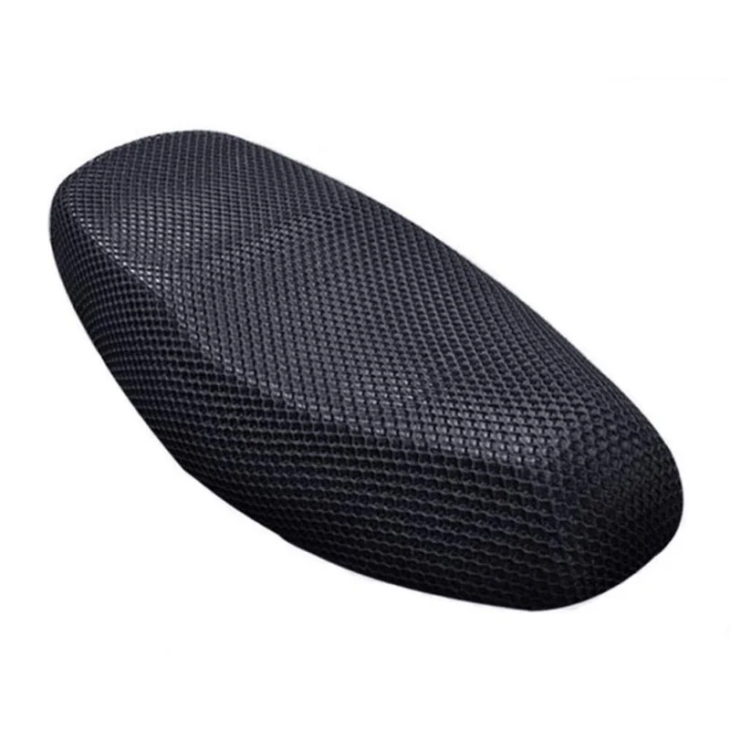 Hot Sales Summer Fresh Breathable 3D Mesh Motorcycle Moped Seat Waterproof Anti-Slip Cushion Covers - Color: L