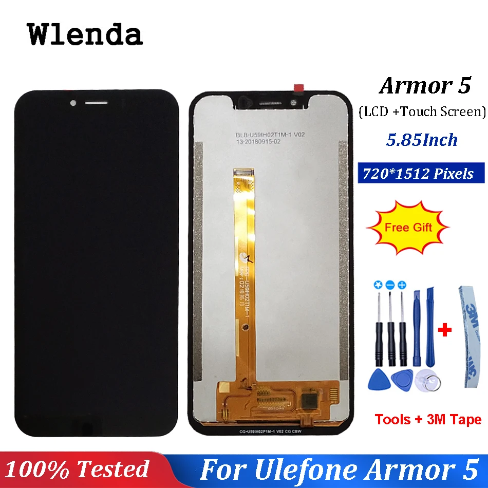 

For Ulefone Armor 5 LCD Display and Touch Screen 5.85 Inch 100% New Repair 1512x720 LCD For Uefone Armor 5
