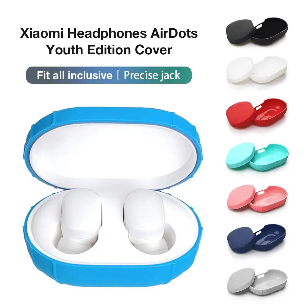 

New Colorful Protection Silicone Cover Charging Box Cover Bag For Xiaomi Airdots Youth Version Earphone Protective Cover
