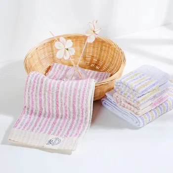 

Japan imports striped absorbent towel household adult face soft hand bath towel for children