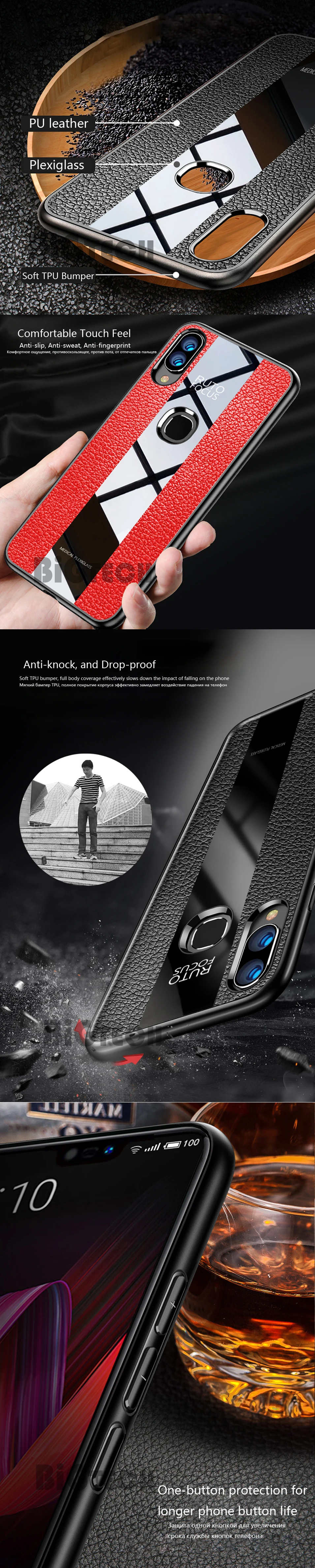 Porsche Style Black Plexiglass Cover for Xiaomi Mi 9 Mi 8 Pro A2 Lite Case Silicone Safety Fitted Case for Redmi Note 7 6 Pro (8)