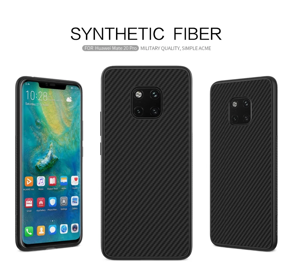 

Mate20 Carbon Fiber Synthetic Case for Huawei Mate 20 20 Pro Case Matte Non-slip Soft Bumper Cell Cover for Huawei Mate 20Pro
