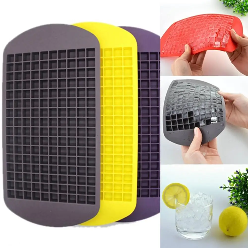 

160 Grids Food Grade Silicone Ice Tray Fruit Ice Cube Maker DIY Creative Small Ice Cube Mold Square Shape Kitchen Accessories