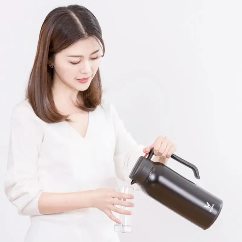 Xiaomi VIOMI термос чашки Mijia 1.5L Нержавеющая сталь вакуумный термос-Бутылка 24 часа колба Портативный изоляции чайник для воды