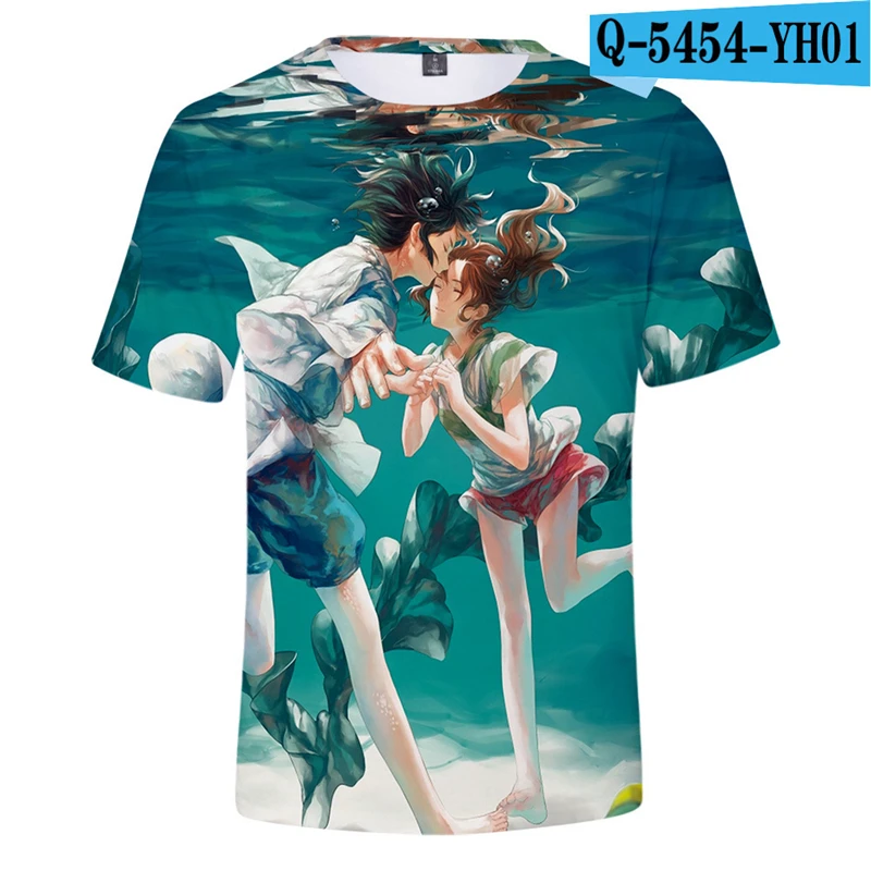 

Spirited Away T-Shirt 2019 New Film Girls Tops Funny 3D Tshirt Women Summer Cartoon T Shirt 3D Printed Tshirt Men 3D Shirt Kids