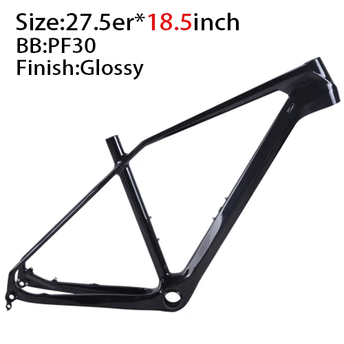 Китайский BXT карбоновый 27,5 er рамы для горного велосипеда Дешевые MTB карбоновая рама ось 12 мм обмен Открытый 9 мм - Цвет: 18.5 Glossy PF30