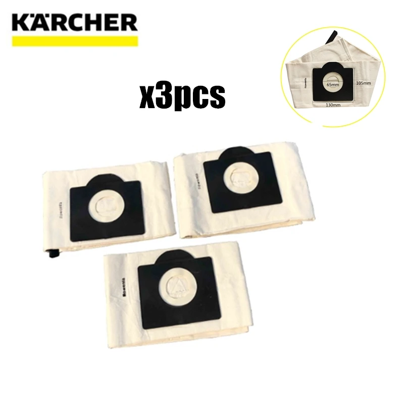 3 шт. моющиеся Karcher WD3 мешка для пыли ткань WD3300 MV3 SE4001 SE4002 6,959-130 A2200 A2500 A2600 A2900 A3100 мешки для пылесоса