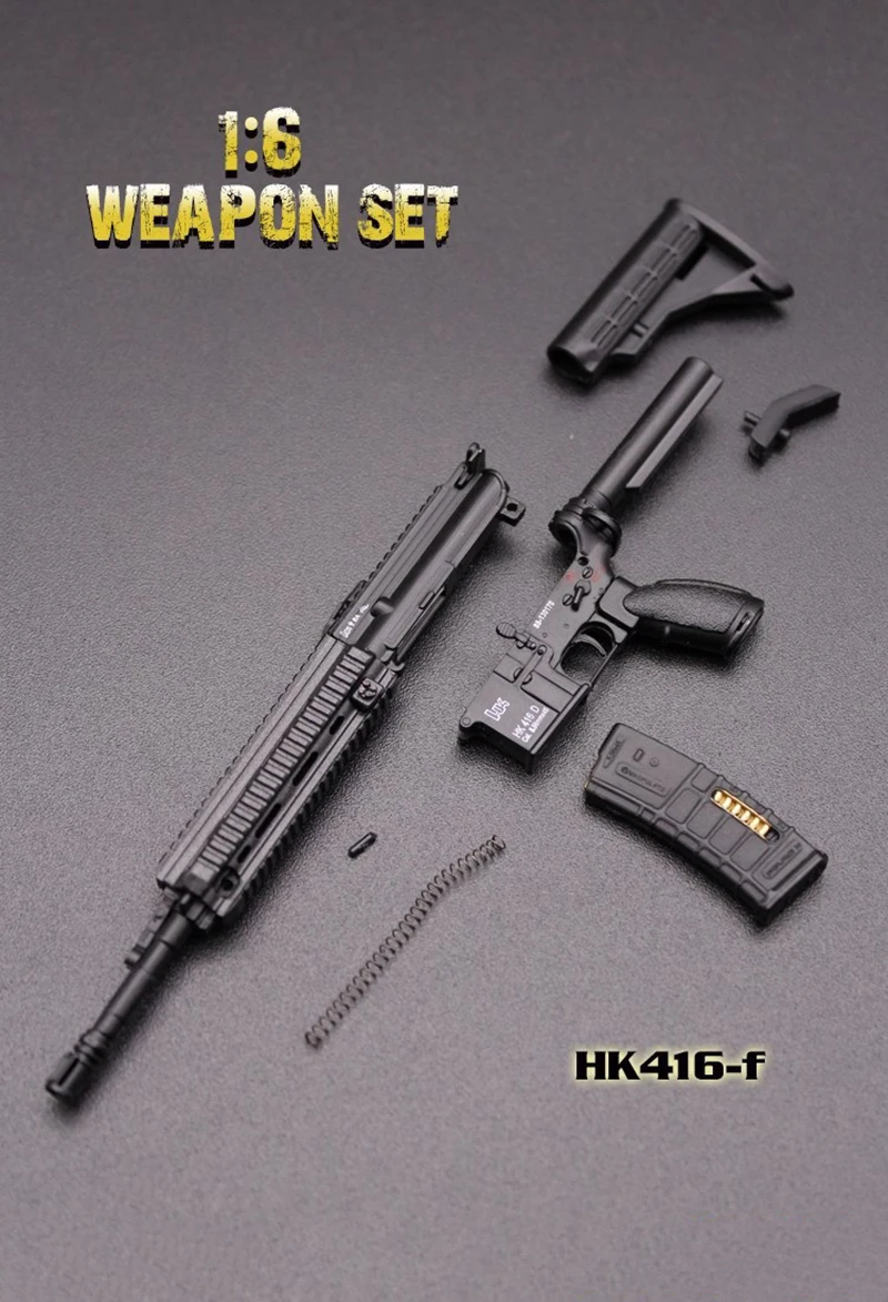 1/6 весы мини раз игрушки HK416 серии M4 винтовка пистолет оружие Модель F 12 &quotженской