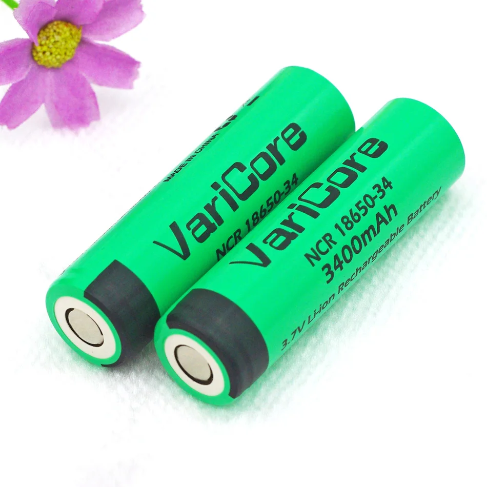 

5PCS 100% New Original VariCore NCR18650-34 3.7 v 3400 mAh 18650 Lithium Rechargeable Battery  + Free shipping