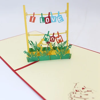 

New Thank You Cards 3D Stereo Card Carving Festival Mother's Day Blessing Card Creative Birthday Greeting Card Art Version Gift