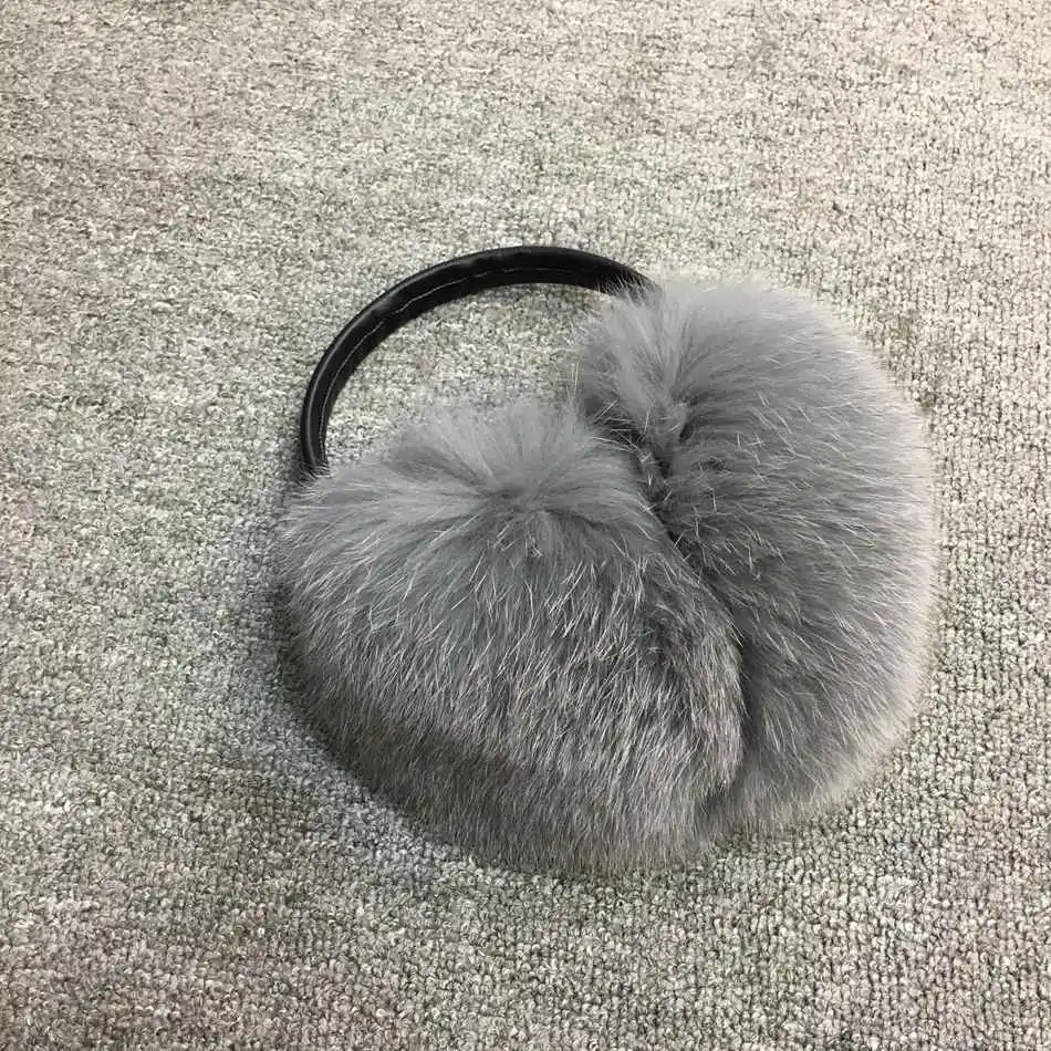 natural fox fur winter earmuffs  (24)