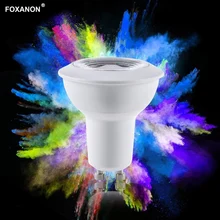 Foxanon светодиодный RGB прожектор E27 GU10 B22 Светодиодный светильник AC85-265V 3 Вт волшебный цвет+ пульт дистанционного управления праздничное освещение для домашнего декора