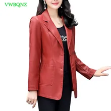 Весенняя Новинка, большие размеры, Женская куртка из искусственной кожи, Корейская тонкая Длинная кожаная куртка с эффектом потертости, женская верхняя одежда зеленого цвета, 4XL A231