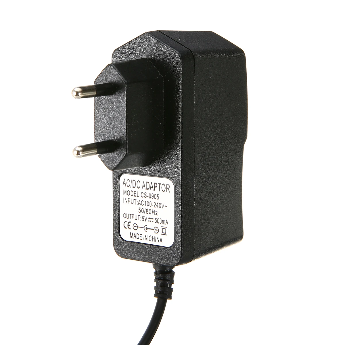 1pc EU Power Supply Plug Converter Adapter AC 100-240V DC 9V 0.5A 500mA 9W Electronic Product Mobile Phone Adapter Power