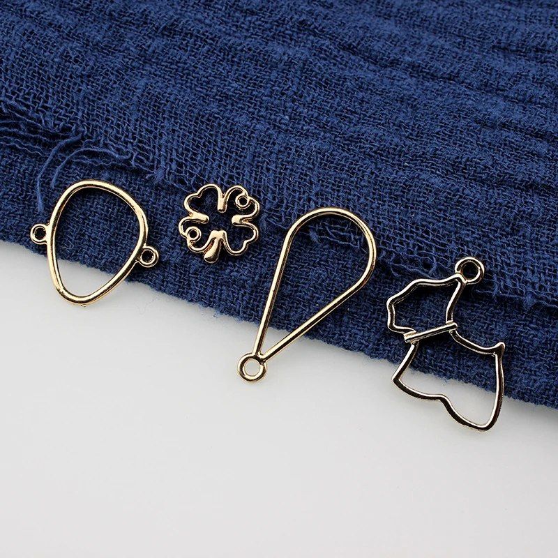 

10pcs korean earrings alloy geometric puppy circle bow earrings for women bracelet for girls pendant diy ear jewelry accessories