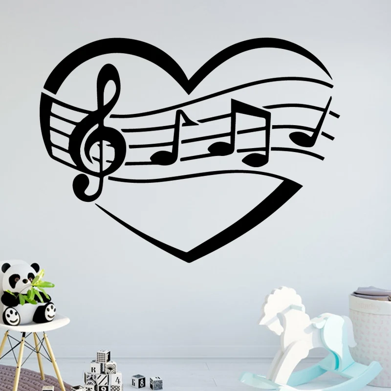 

American-Style Love music Decorative Sticker Waterproof Home Decor For Living Room Bedroom Decoration Accessories