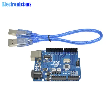 

UNO R3 Development Board MEGA328P CH340 CH340G Module Driver Shield With USB Cable Standard Pins Replace ATmega16U2 One DIY