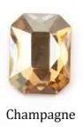 octagonal champagne 20 шт 10 цветов Стразы для дизайна ногтей размер, 5-10 мм для 3D дизайна ногтей Стразы удлиненные каплевидные стеклянные Красочные камни - Цвет: octagonal champagne