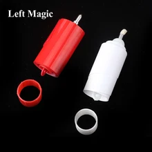 1 pçs vela de desaparecimento truque mágico vermelho e branco desaparecendo vela fogo magia close-up acessórios palco mentalismo ilusões