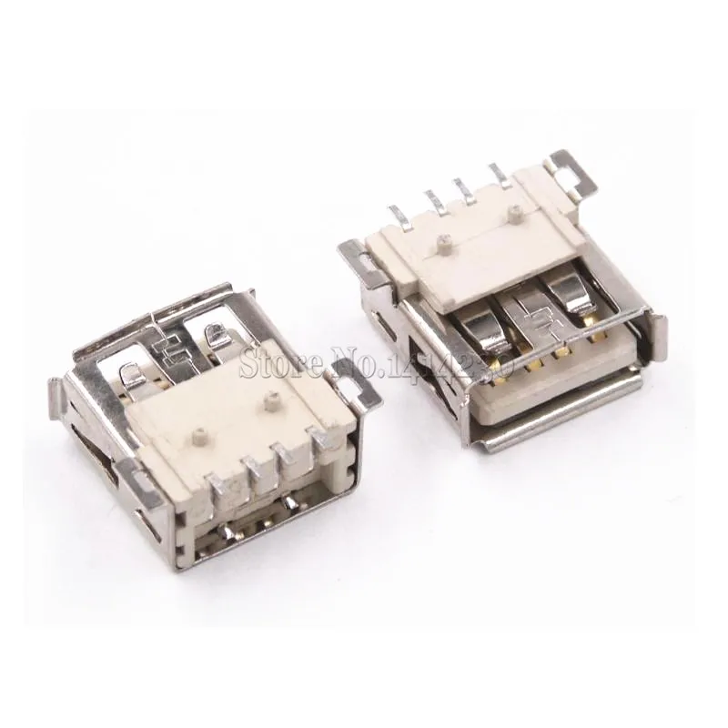 

100PCS USB socket / AF / 4P SMT / USB Female type A USB Connector
