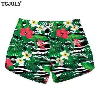 

TCJUL New Arrival Fashion Printed Short Pants Drawstring Loose Casual Short Pants With Pockets Breathable Women's Summer Shorts