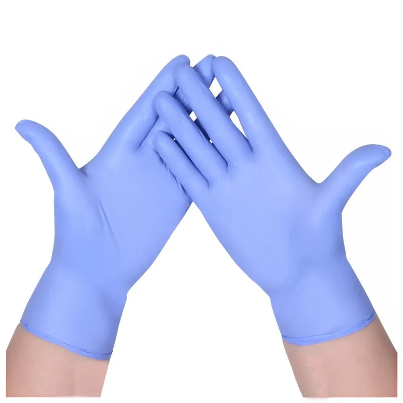 

5/50 pairs Medical Hospital Examination Kitchen Home gloves Purple Nitrile Disposable Gloves Click blue Safety Gloves