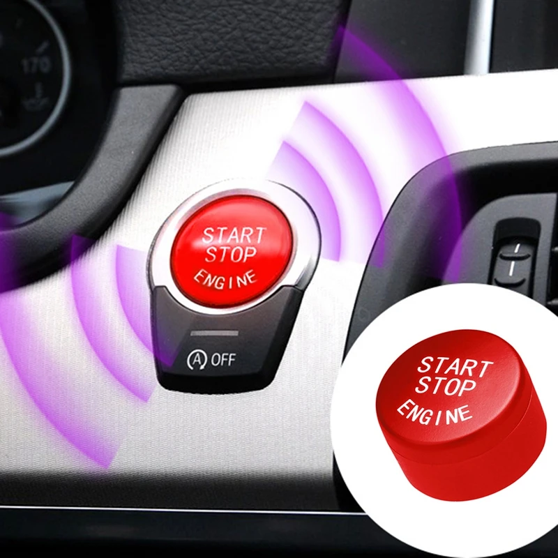 VODOOL Car Engine Start Stop Push Button Ignition Switch Cover For BMW F30 F10 F02 F11 3 5 7 With OFF Key Cars Word Color Random |