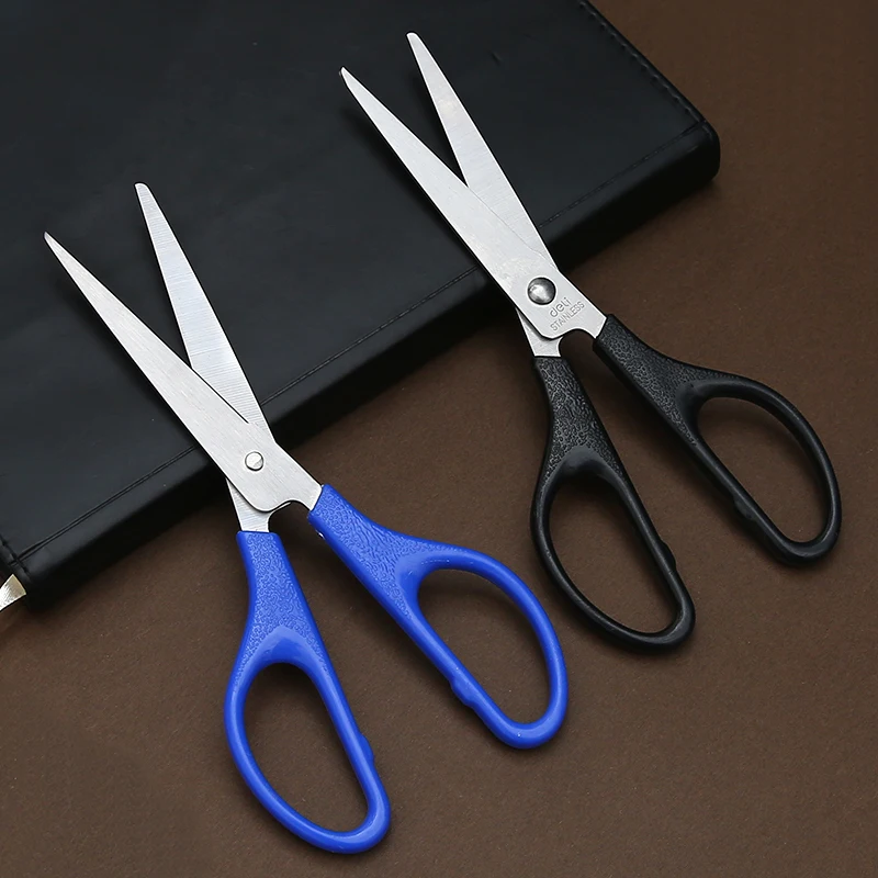 Deli 6034 канцелярские ножницы из нержавеющей стали, бытовые Офисные ножницы для резки бумаги, школьные ножницы для студентов
