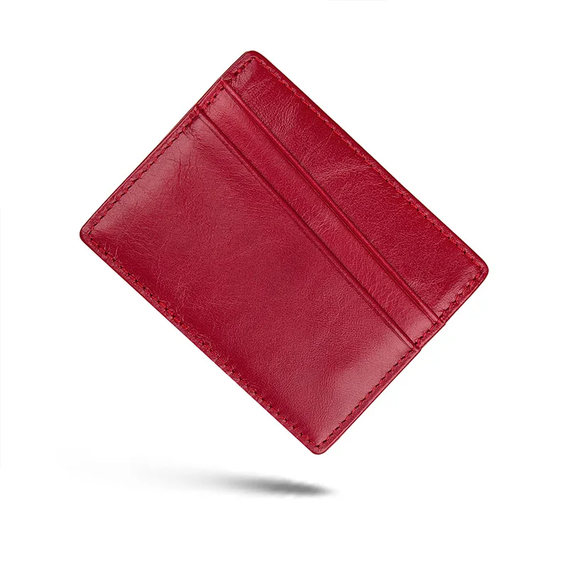 

J.M.D Genuine Leather Card Holder Leather Slim ID Card Case Credit Card Holder Four Colors Mini Card Pack R-8101K/M/D/H