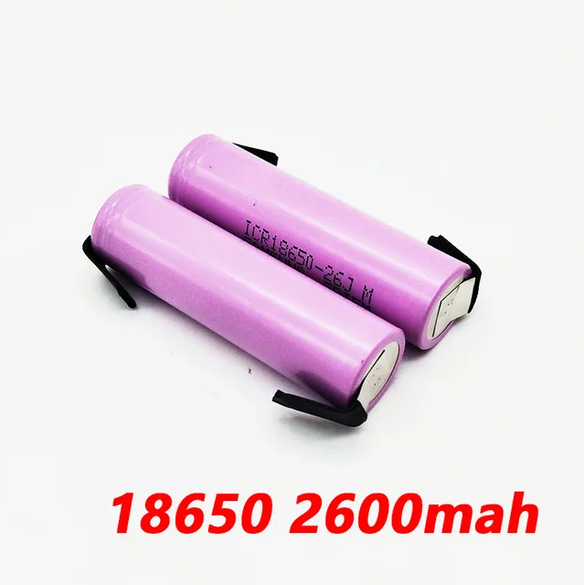 

Liitokala ICR18650-26FM New 100% Original 18650 2600 mAh Lithium Ion Battery 3.7V Rechargeable Battery + DIY Nickel Sheet