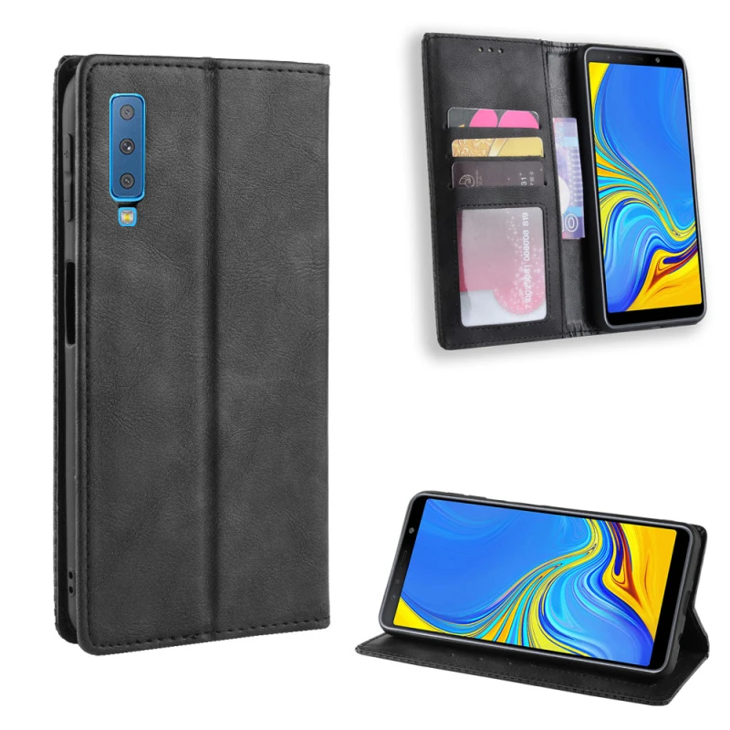 Samsung Galaxy A7 2018 A750 Retro leather flip case_1