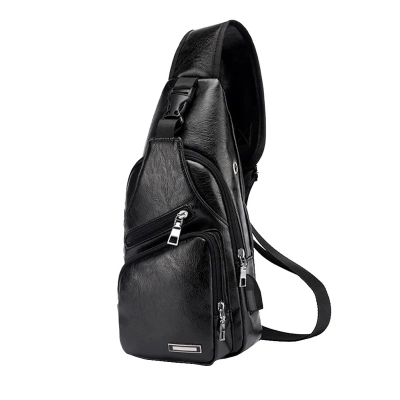 

Men's Fashion Young Pack Pack Charging Headphone Hole Waterproof Business Multi-pocket Bag