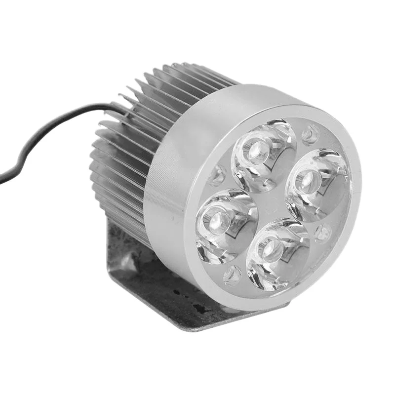 

2Pc 4Led Headlight Dc 12V-85V Round Lights Motorcycle Locomotive Spotlight Assist Lamp Rearview Mirror Accessorie Light