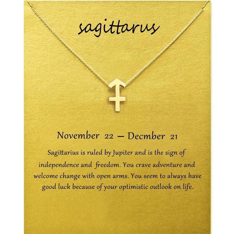 

Fashion Simple style Twelve constellations Sagittarius Pendant Necklace Women FOMALHAUT Jewelry XX-213