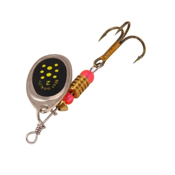 

1Pcs/lot Hook 5.5cm 3.4g Fishing Lure Spinner Spoon Lure Rotating Metal Sequins bait Hooks Wobbler Crankbait Fishing Tackle