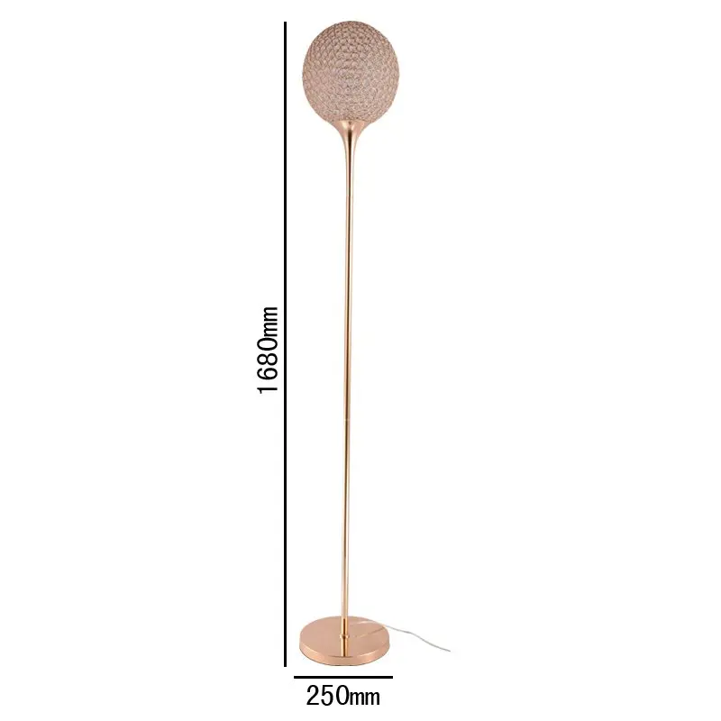 Современные D1" x H66" Кристалл Гостиная торшер Спальня роскошные напольные светильники Кабинет Ресторан благородный торшер - Цвет абажура: Золотой