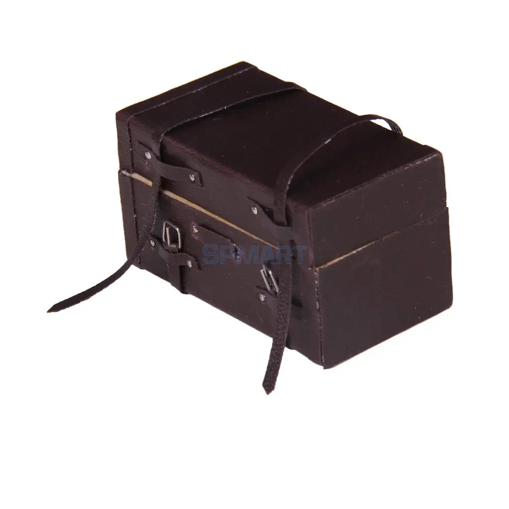 Миниатюрный кожаный деревянный чемодан SPMART 1/12|miniature vintage|vintage miniaturesminiature suitcases |