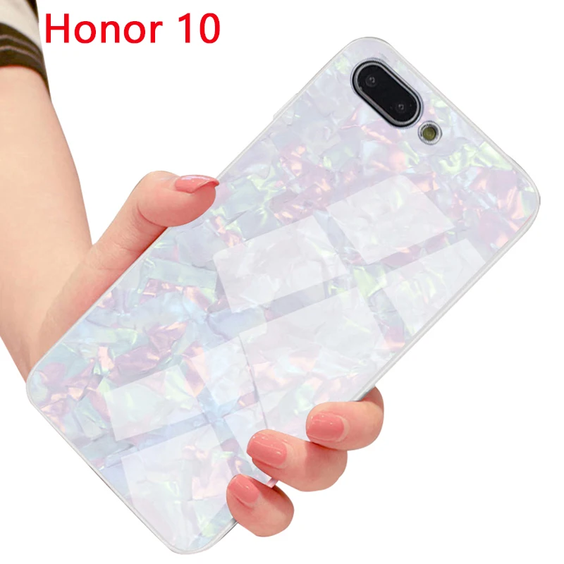 YueTuo 2 в 1 Coque крышка чехол для HuaWei Honor 10 Honor10 Блеск ПК + Силиконовый на телефон назад