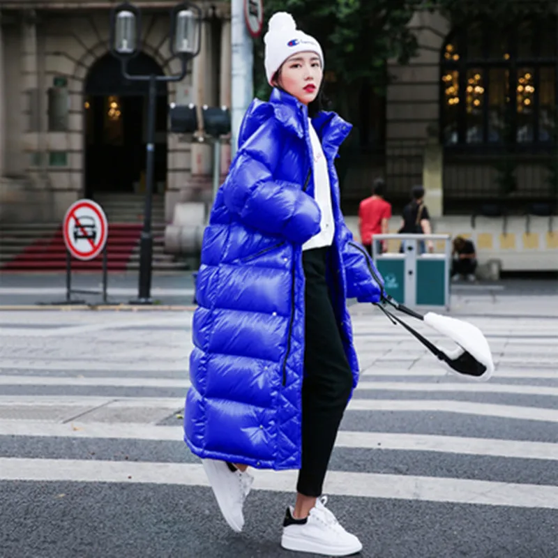Winter Woman Coats 2019 Medium And Long Section Thick Down Feather Padded Clothes Harajuku Style Bread Service Women's Winter Jacket AS148 (25)