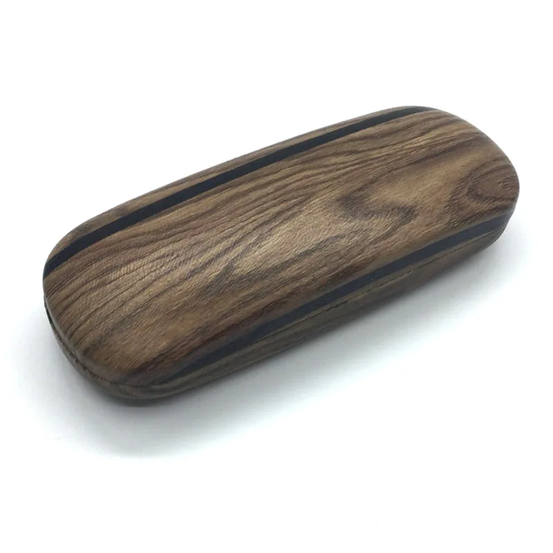 Portable Glasses Case Hard Wooden Grain Spectacle Frame Box Reading Glasses Sunglasses Holder Storage Case NGD88