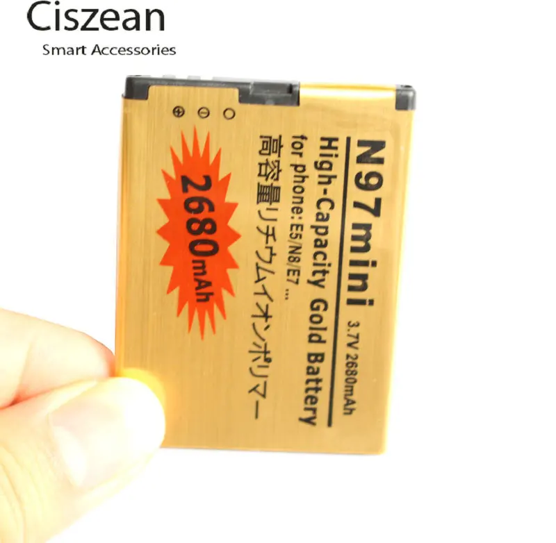 

2680mAh BL-4D BL 4D BL4D Gold Replacement Battery For Nokia N97 Mini N8 N8-00 E5 E5-00 E7 803 808 E7-00 T7 N803 702T E6 N5 T7-00